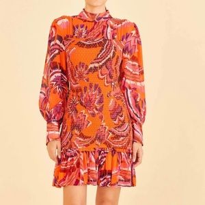 NWT! FARM RIO CHEVRON FOREST MINI DRESS